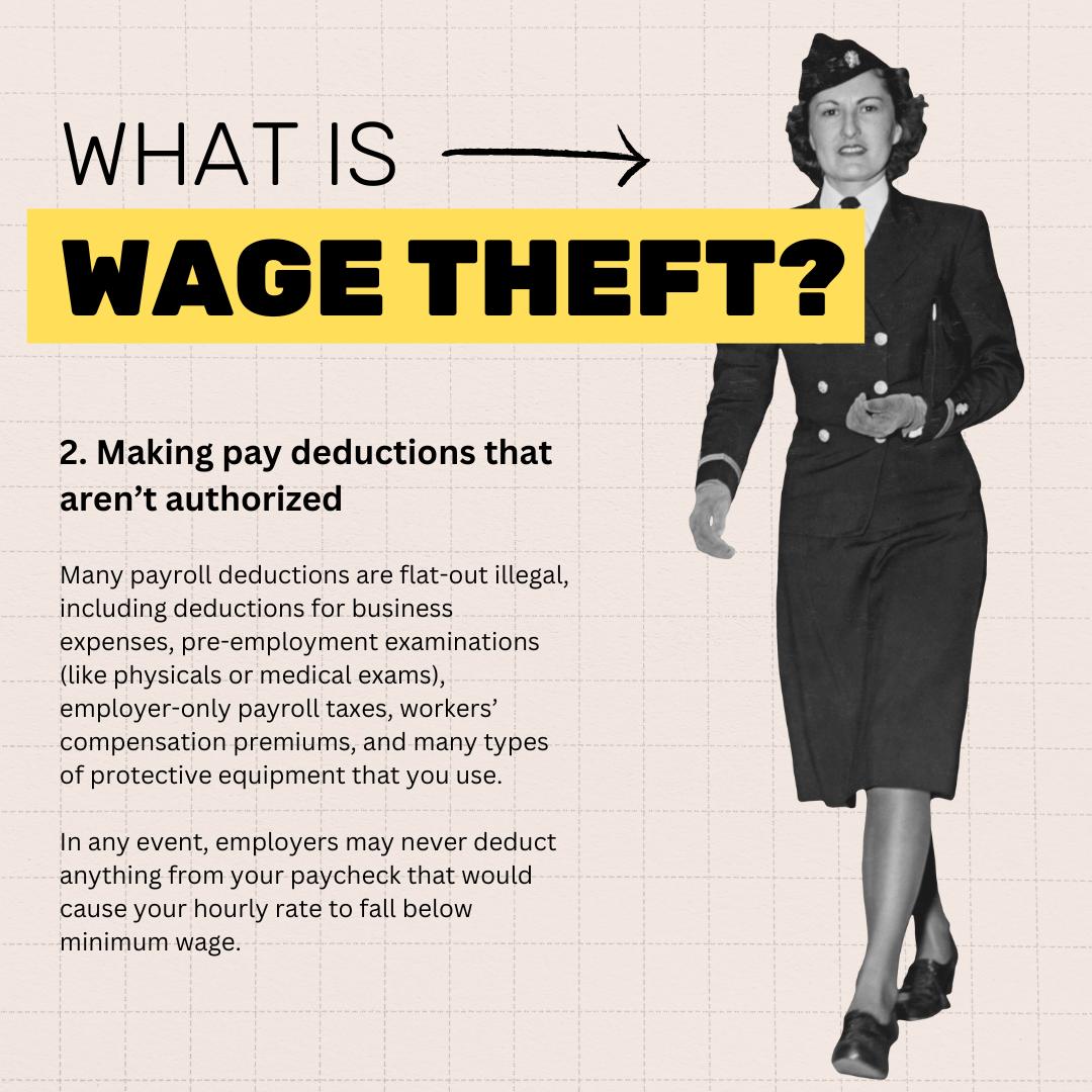 What is wage theft? Making pay deductions that aren't authorized